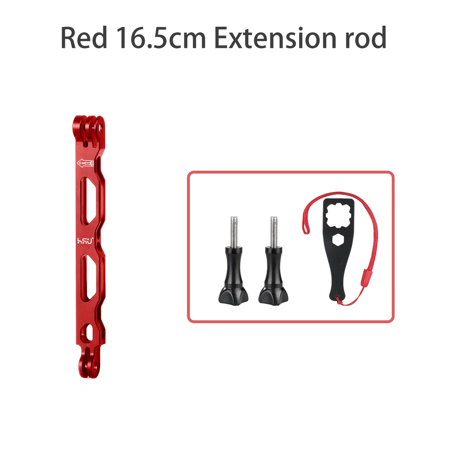 HSU Aluminum Alloy Helmet Extension Arm for GoPro/Insta360