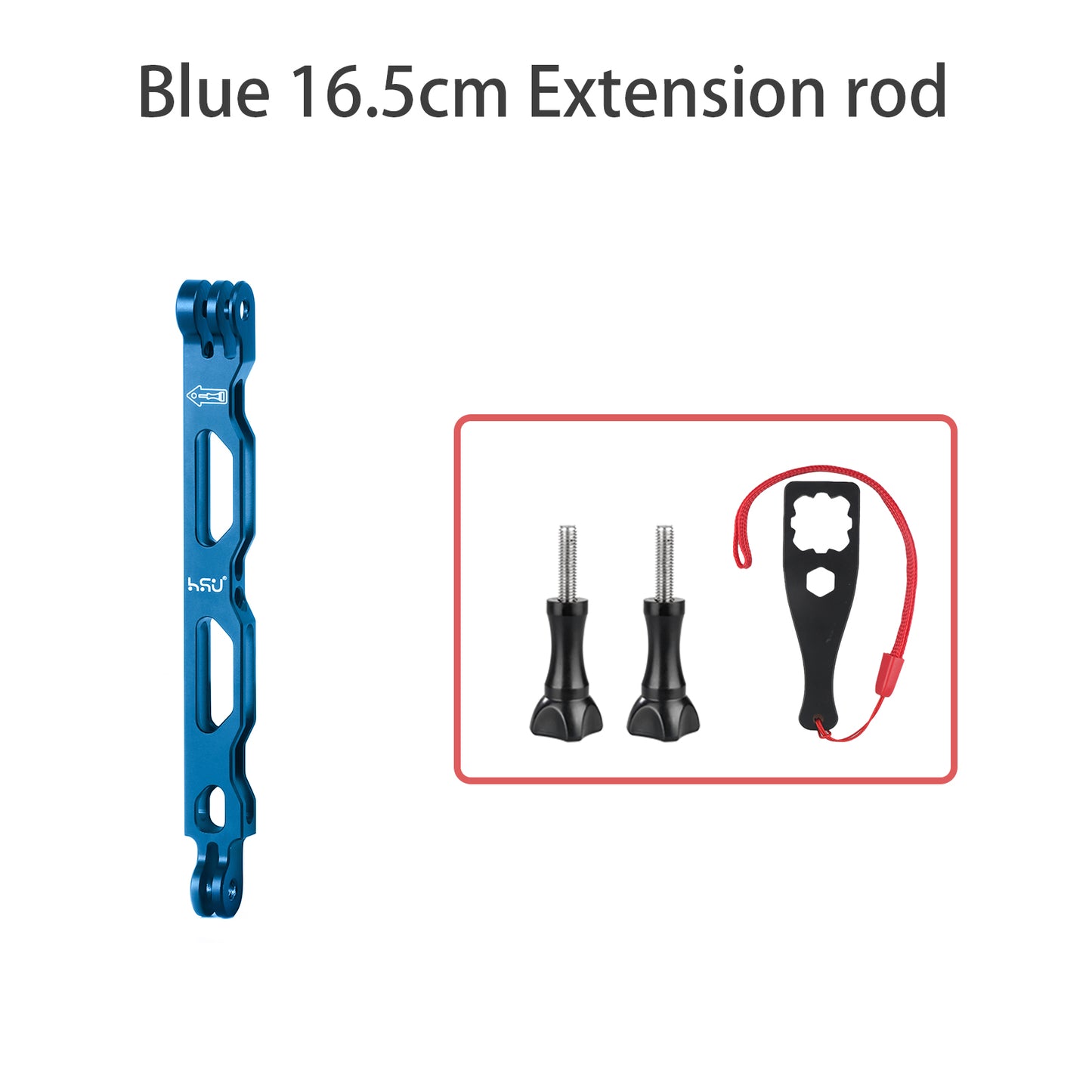 HSU Aluminum Alloy Helmet Extension Arm for GoPro/Insta360
