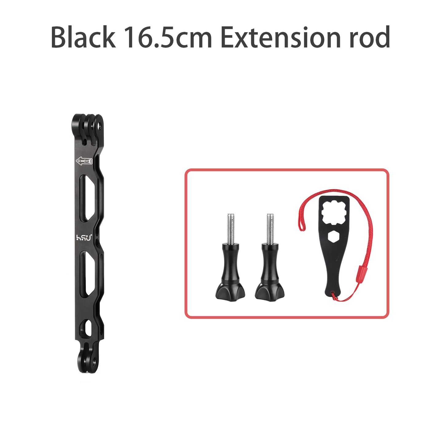 HSU Aluminum Alloy Helmet Extension Arm for GoPro/Insta360