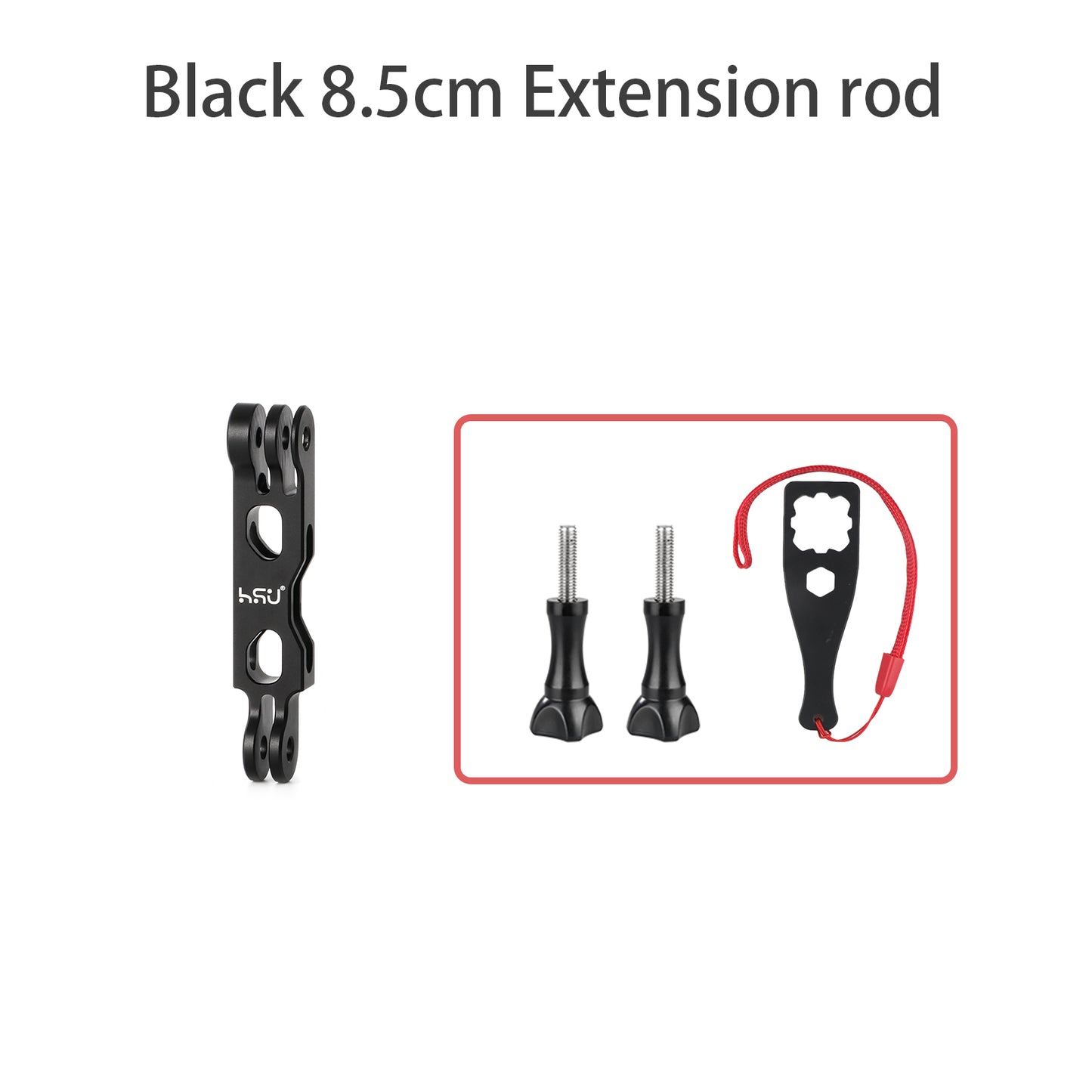 HSU Aluminum Alloy Helmet Extension Arm for GoPro/Insta360