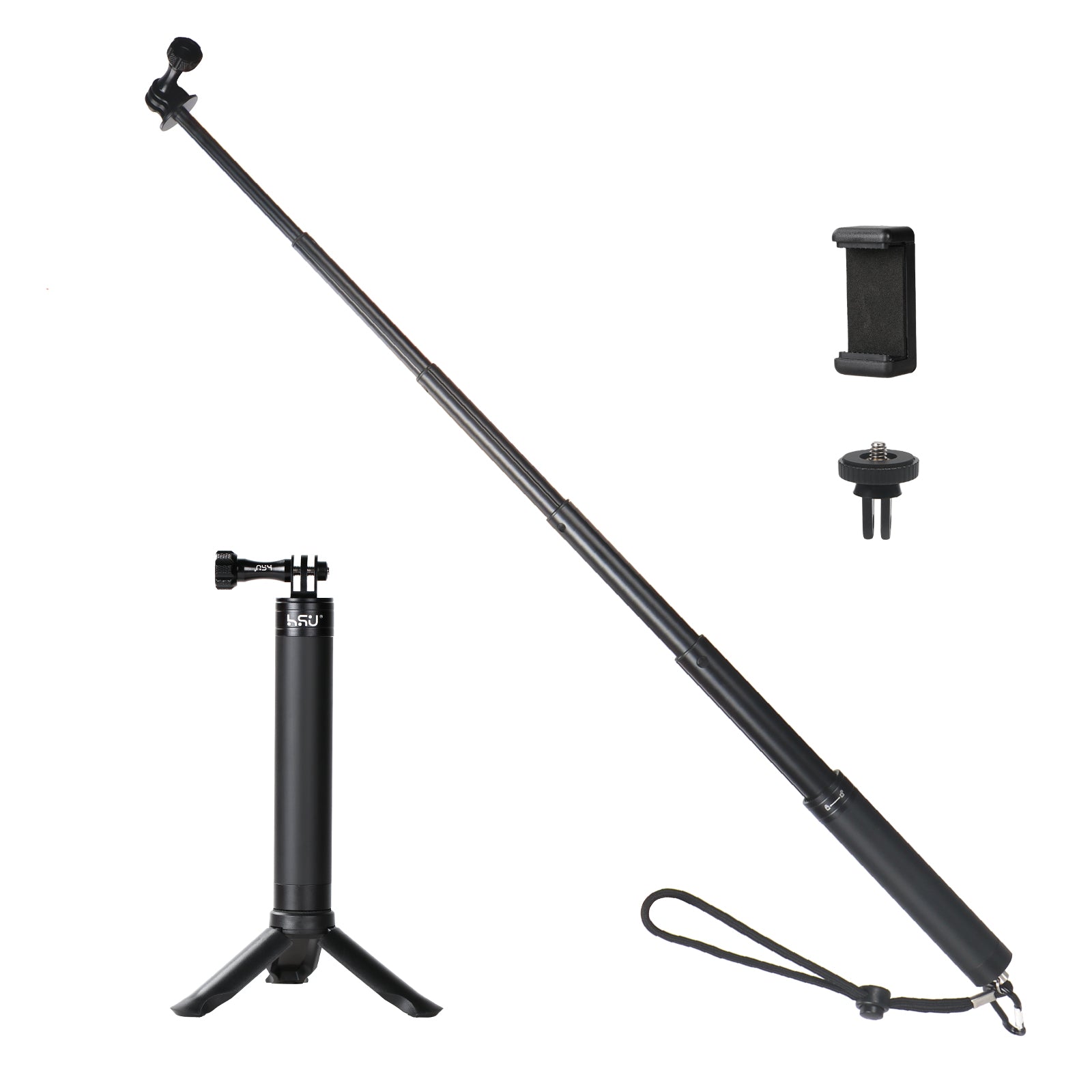 Extendable Selfie Stick for Gopro, 2 in 1 Mini Tripod Stand for Gopro Hero  10/9/8/7/6/5