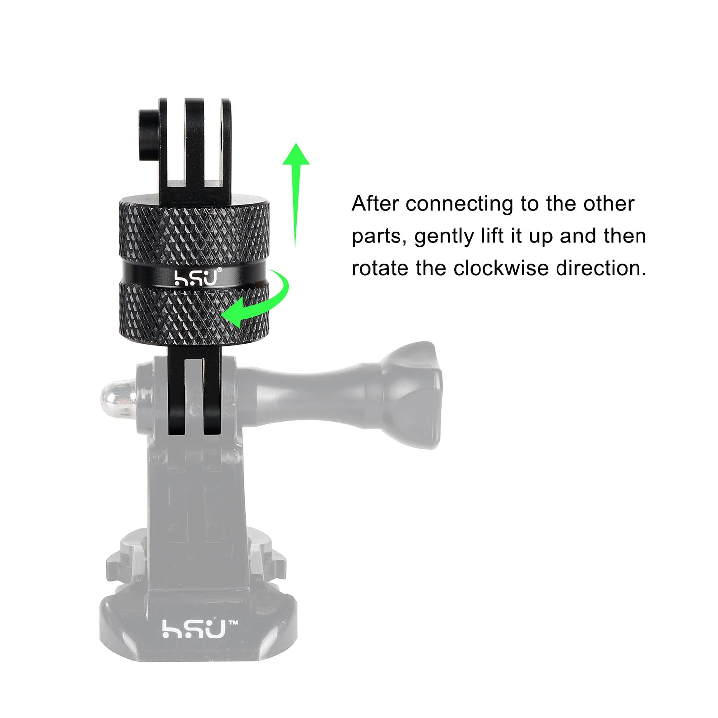 HSU 360 Degree Rotation Aluminum Mount Tripod Adapter