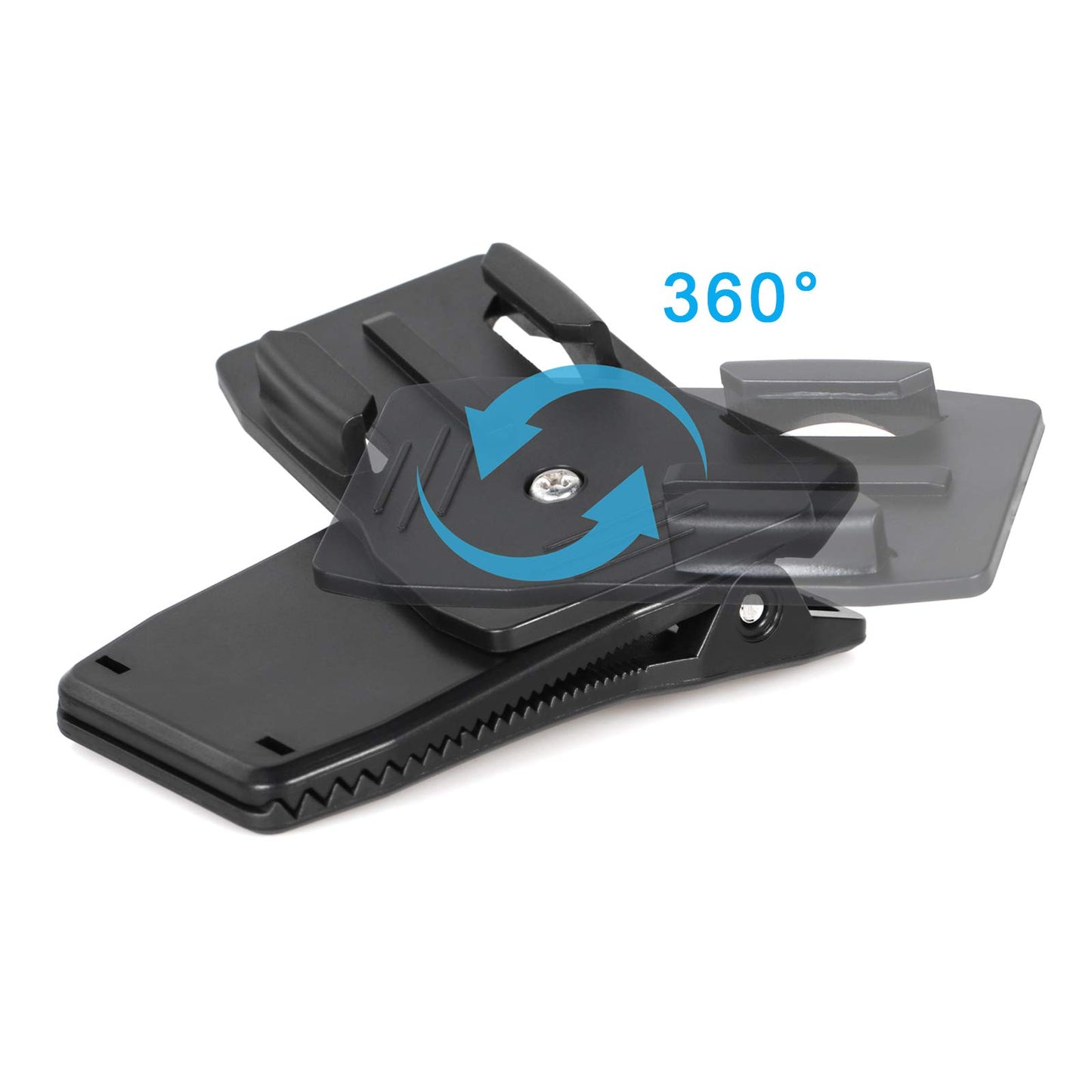 HSU Backpack Strap Clip Holder for GoPro Action Cameras-360 Degree Rotary