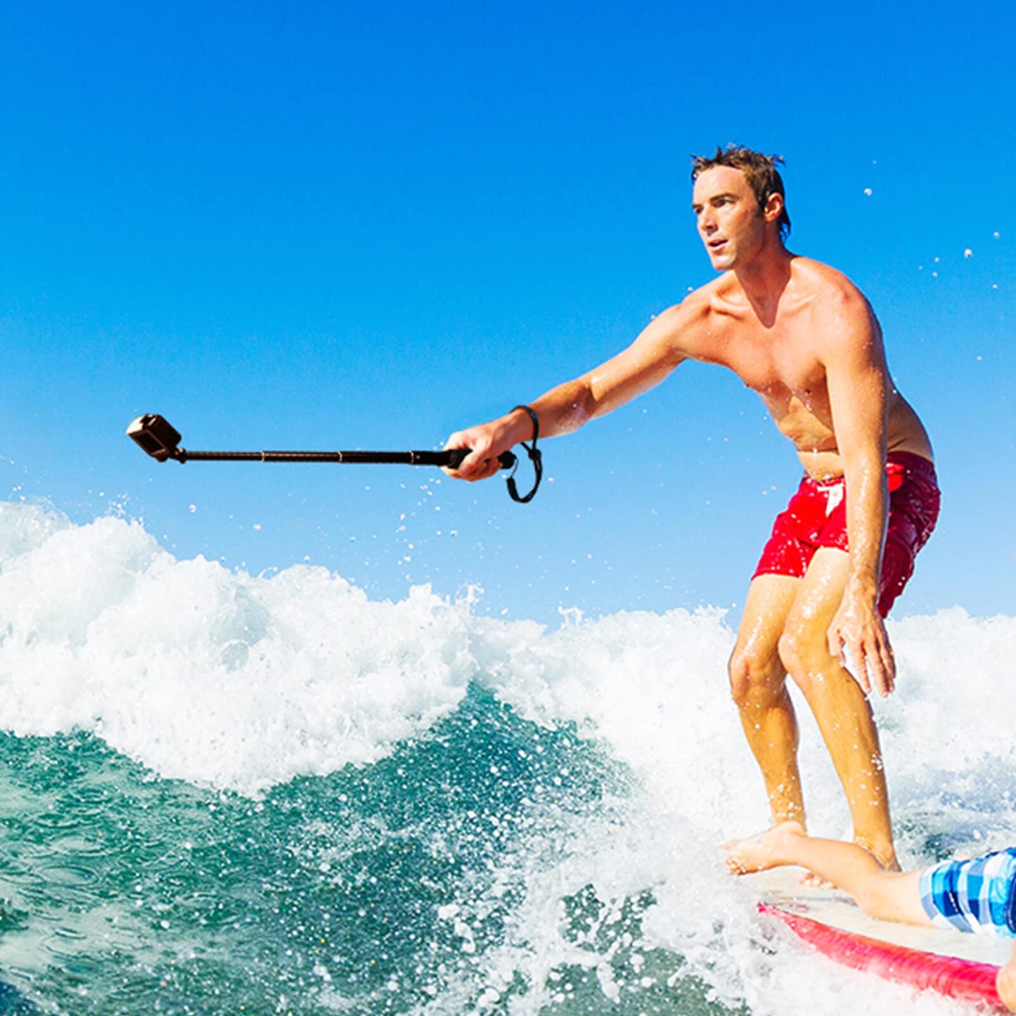 HSU GoPro Selfie Stick with Waterproof Hand Grip