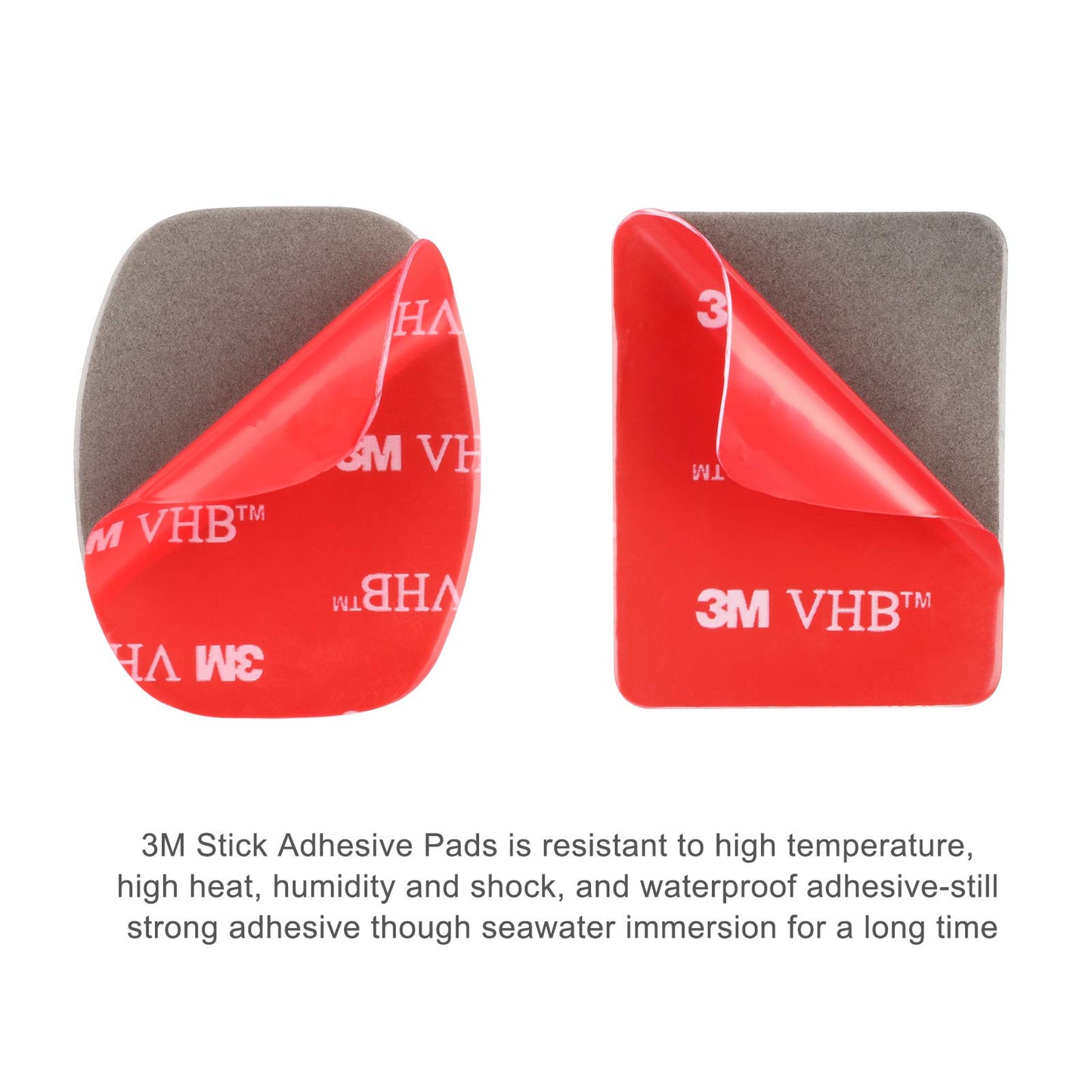 HSU Curved & Flat Adhesive Mounts Used on Helmet/Surfboard/Skiboard for GoPro