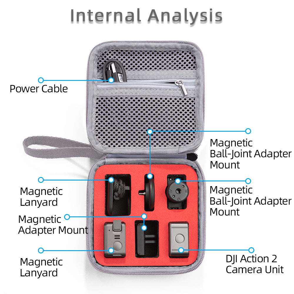 HSU DJI Action2 Storage Bag Waterproof Case