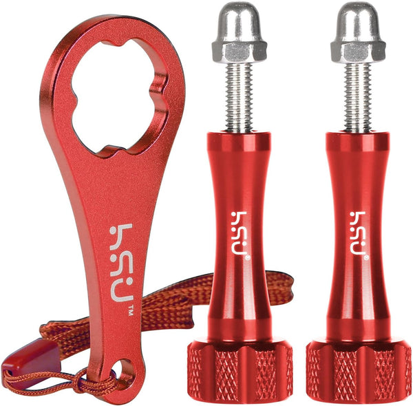 HSU Extended Aluminum Thumbscrew Set Red