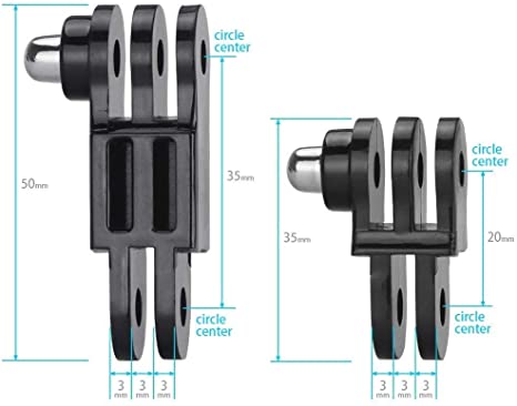 HSU GoPro Adjustable Straight Joints Mount & Universal Rotary Extension Mount Set