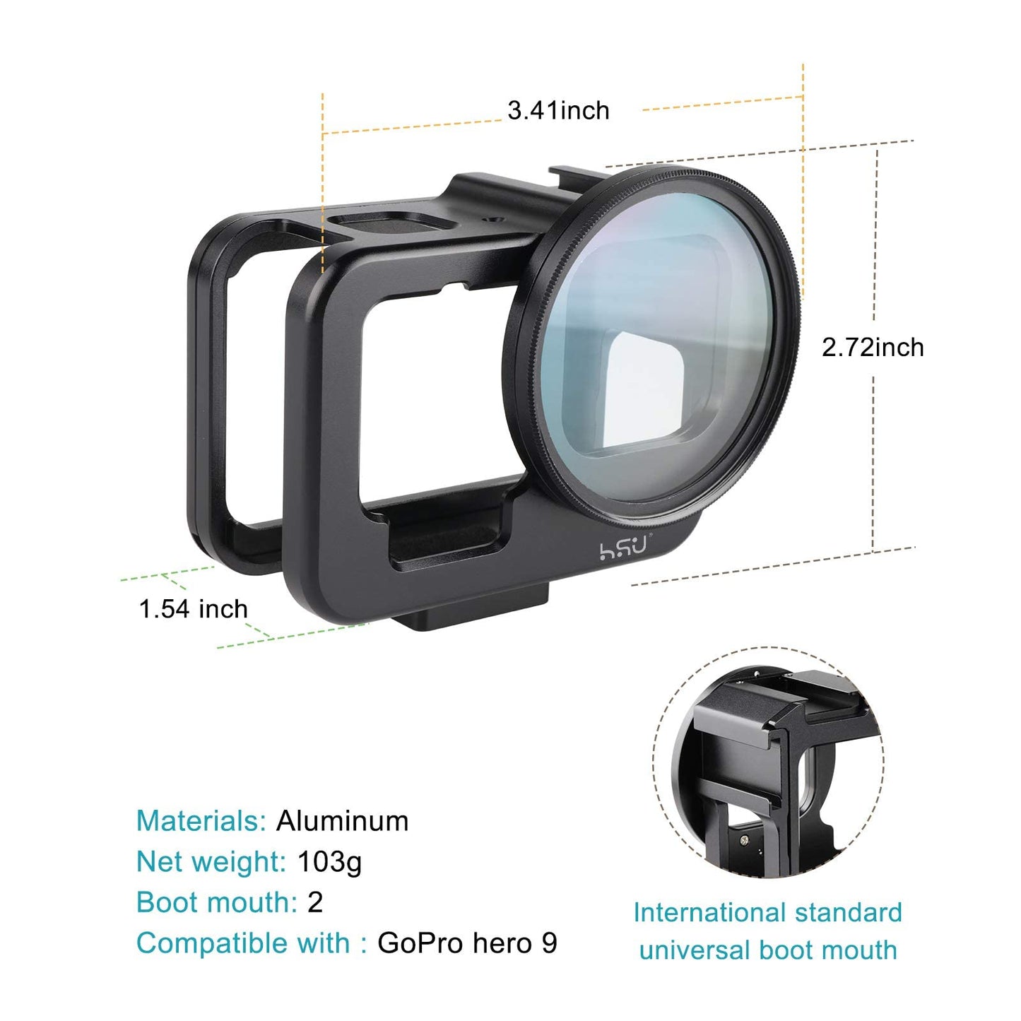 HSU Replacement Folding Fingers & Aluminum Frame with Lens Cover (Thick Design)
