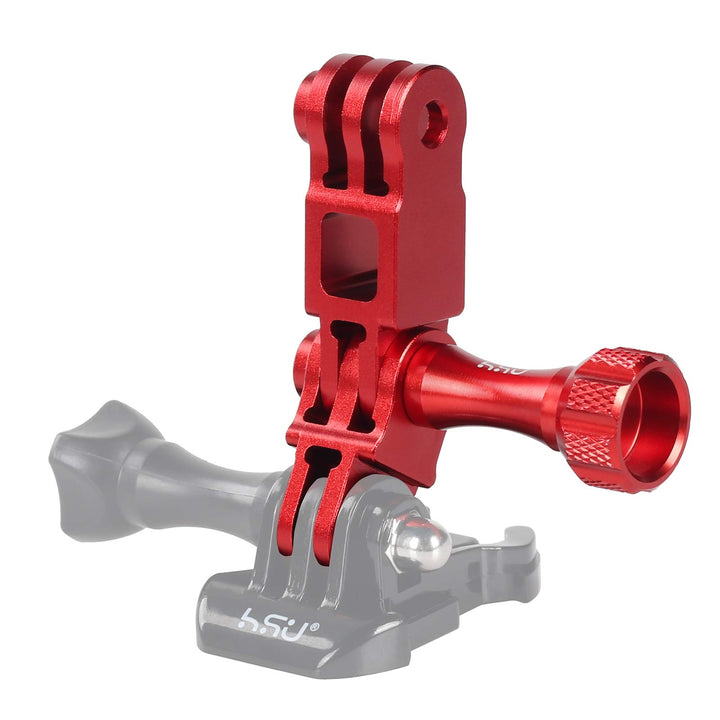 HSU Adjust Aluminum Arm Joints Mount for GoPro Hero/Dji Osmo/Action Camera (Red)