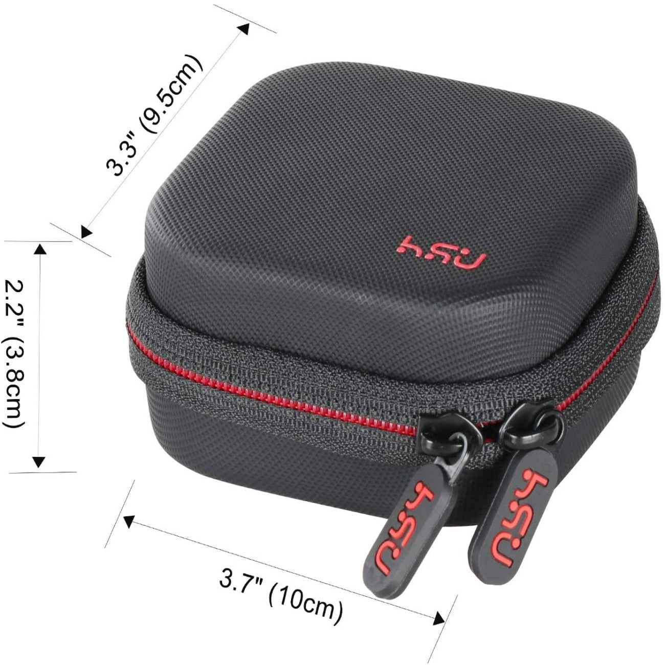 HSU Portable Mini Carrying Case for DJI OSMO Action Camera, Hard Shell Protective Case Travel Portable Storage Bag Fits with Selfie Stick Pole Monopod Accessories