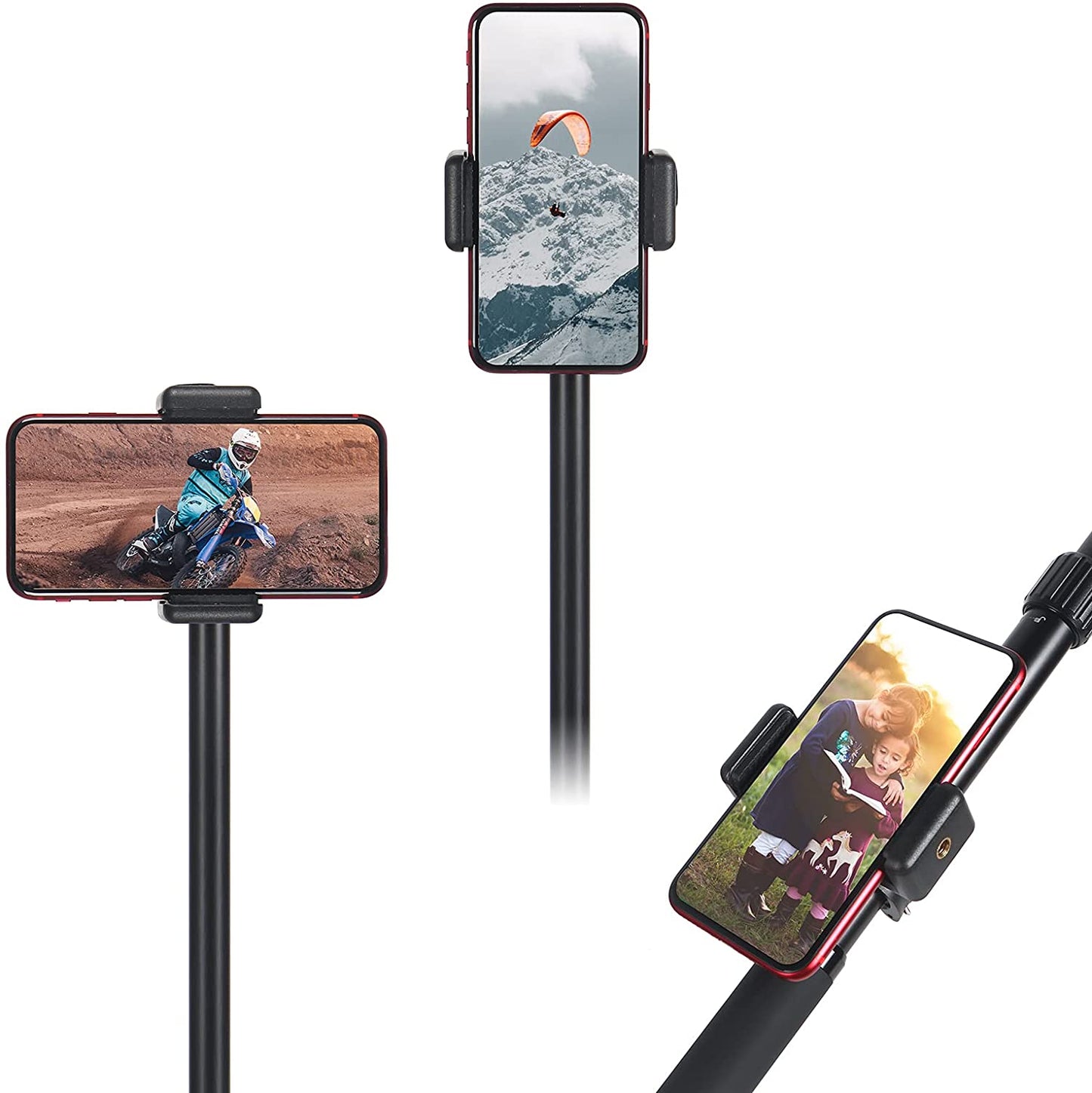 HSU Waterproof Adjustable Selfie Stick (14.8”-44.1”) for GoPro/Smartphone