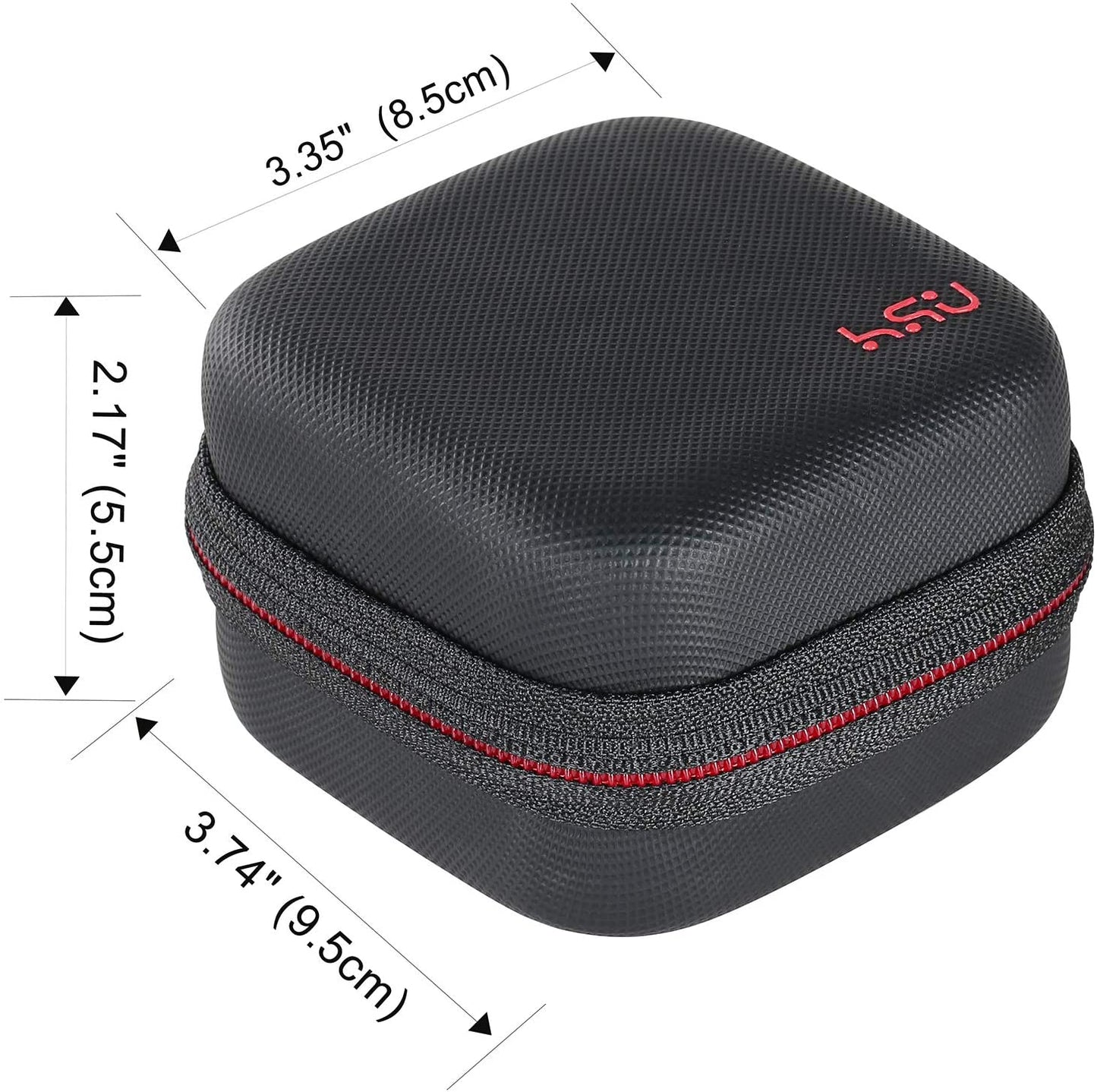 HSU Mini Carrying Case Compatible with GoPro Max Camera, Hard Shell Protective Case Travel Portable Storage Bag Fits with Selfie Stick Pole Monopod Accessories