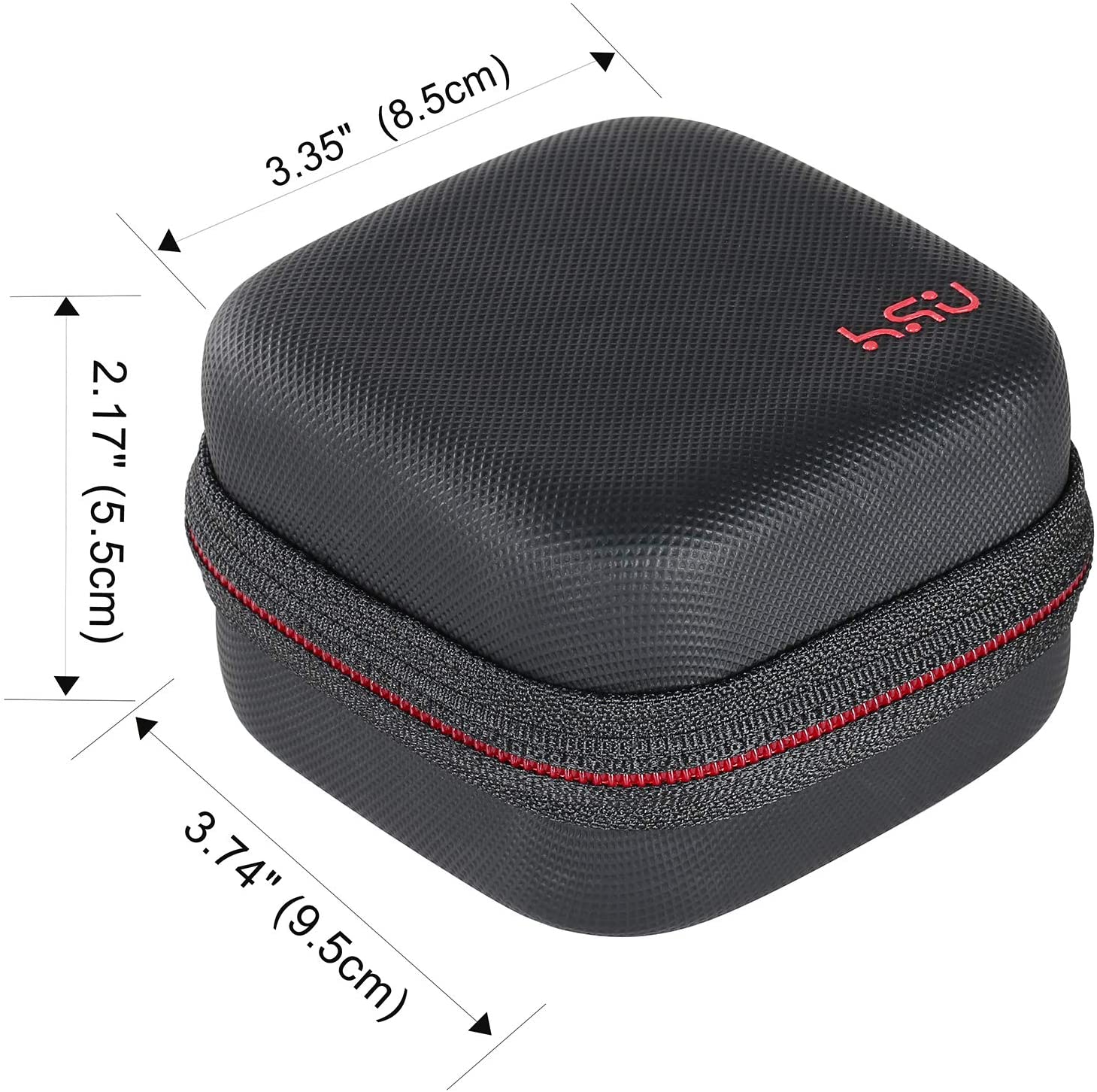 HSU Mini Carrying Case Compatible with GoPro Max Camera, Hard Shell Protective Case Travel Portable Storage Bag Fits with Selfie Stick Pole Monopod Accessories