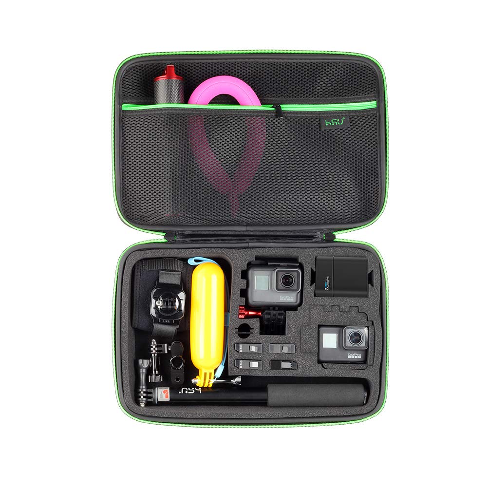 2 Colors) HSU Large Carrying Case for GoPro Hero 12/11/10/9/8
