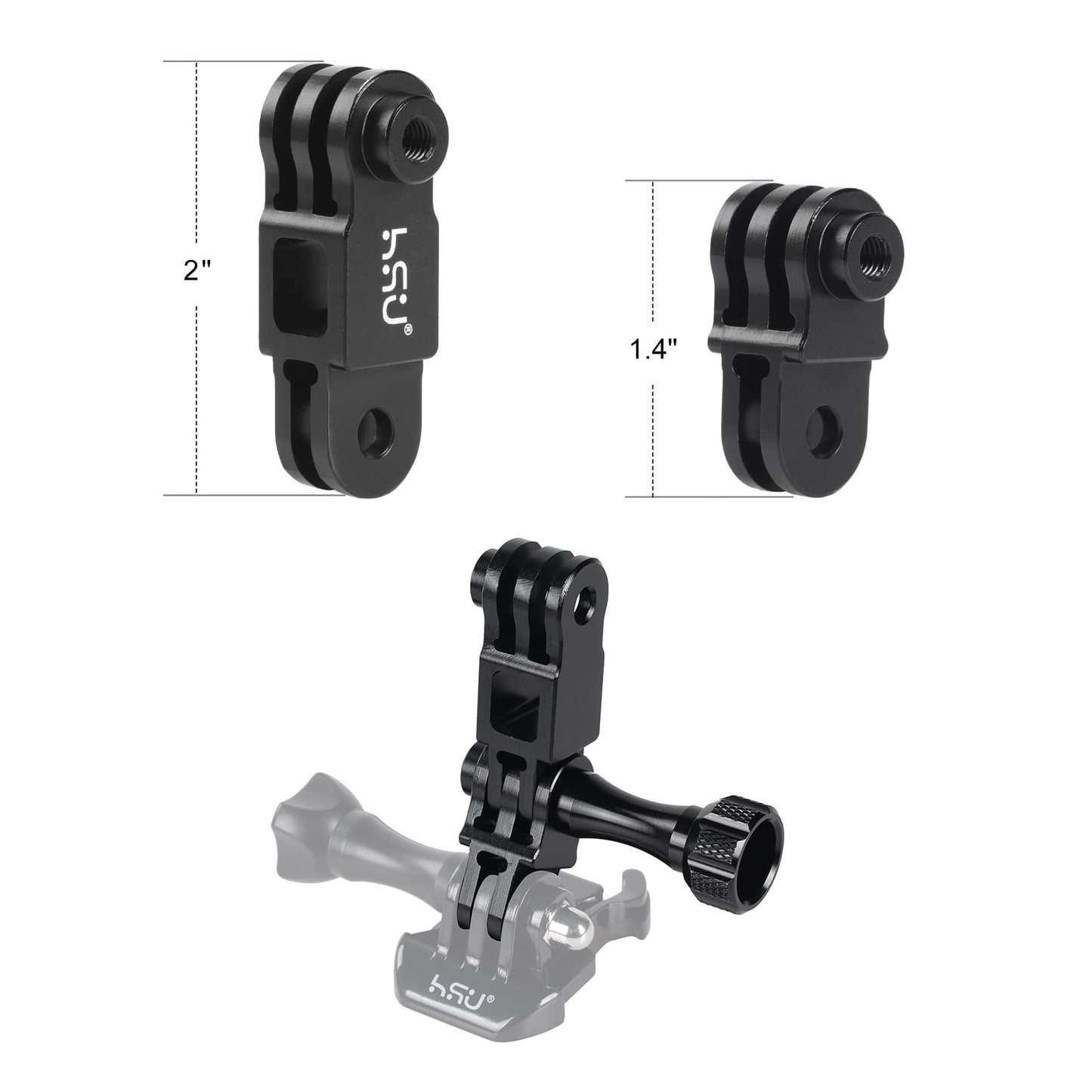 HSU All Aluminum Alloy Basic Adapter Grab Bag for GoPro (9 Pcs)