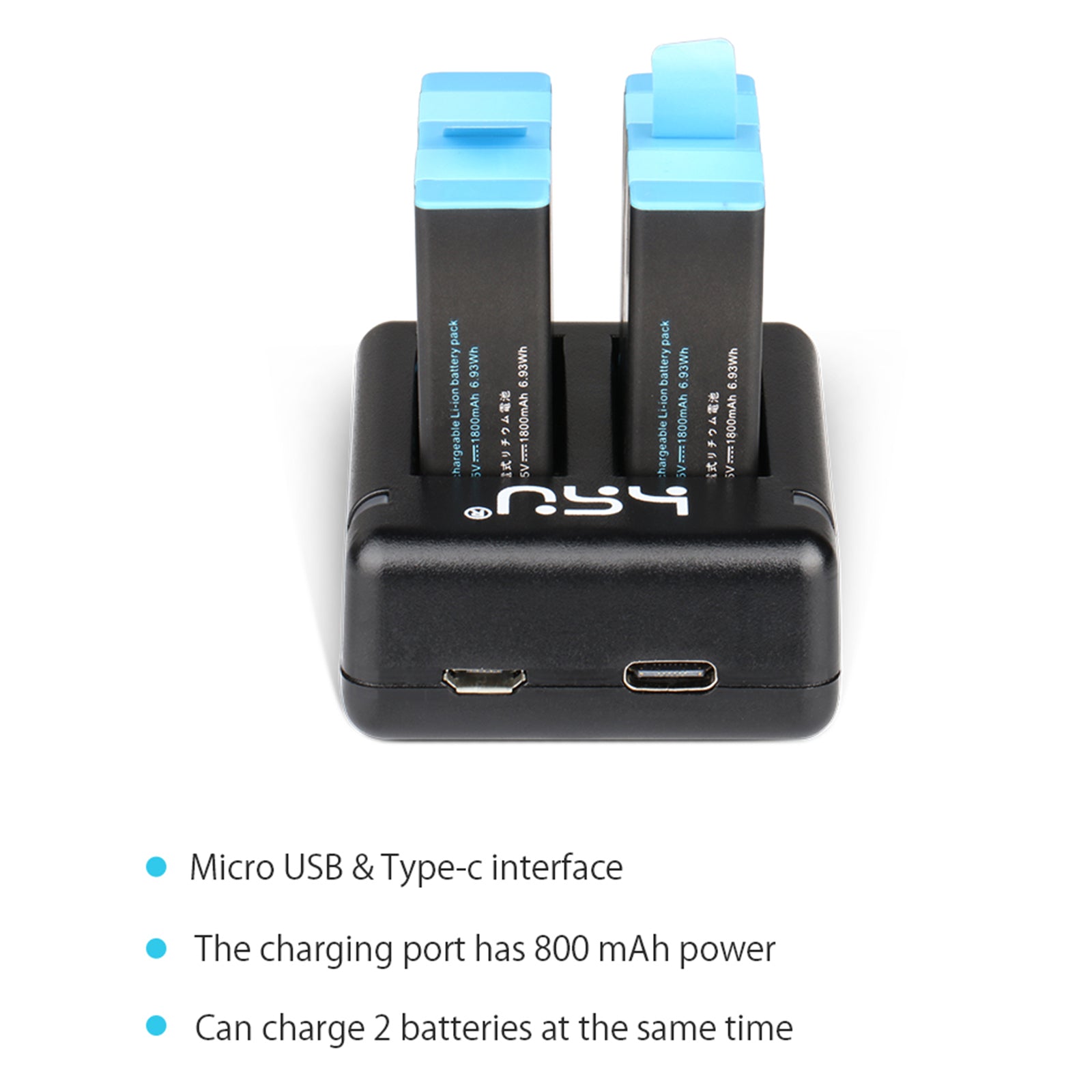 HSU 2-Pack Replacement Battery & LED Dual Charger for GoPro Hero 9HSUGoPro2-PackReplacementBattery_LEDDualChargerforGoPro11109