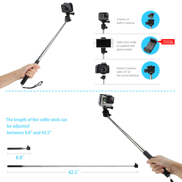 HSU GoPro Adjustable Selfie Stick